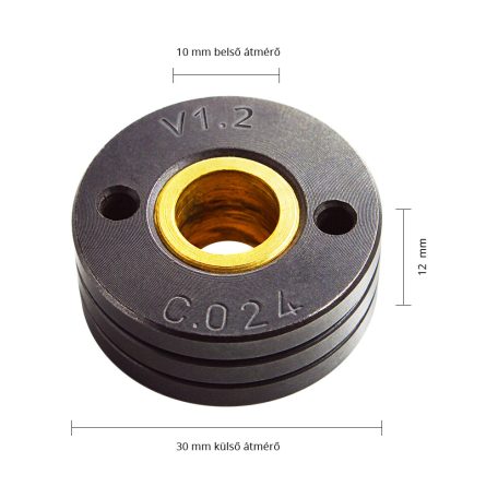 Görgő perselyes átm. 30mm "V" profil 1,0-1,2mm