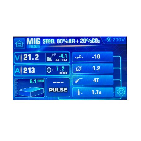 ALFAWELD HYPER MIG 250A DPULSE LCD Synergic DUPLA Pulse inverteres hegesztőgép
