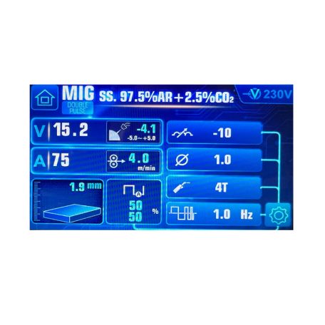 ALFAWELD HYPER MIG 250A DPULSE LCD Synergic DUPLA Pulse inverteres hegesztőgép
