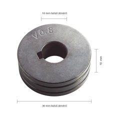  Görgő átm. 30x10x10mm ékpályás "V" profil 0,6-0,8mm