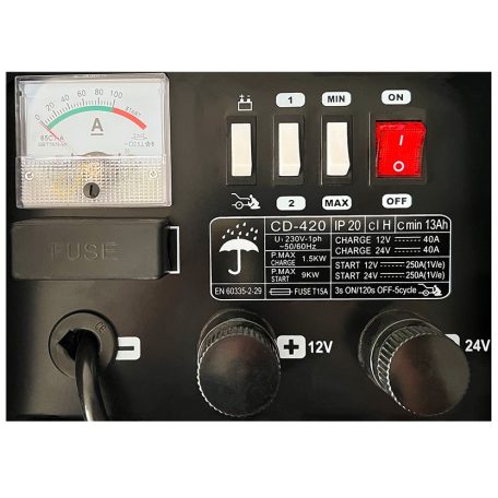CD-420 akkumulátor töltő és indító
