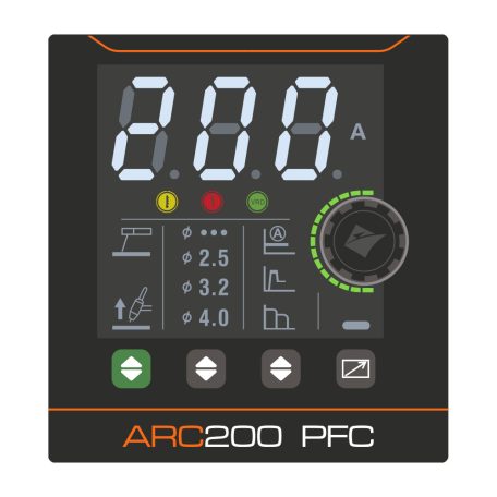 Jasic EVO20 ARC 200 PFC (Z2S42) inverteres hegesztőgép + Jasic HRC-03 vezeték nélküli kézi távirányító