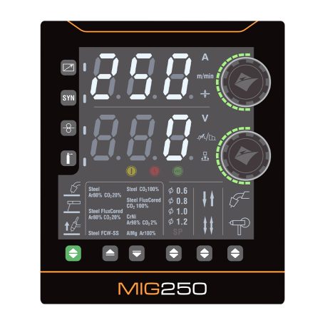 Jasic EVO20 MIG250 (N2S82) LiftTIG Synergic LCD inverteres hegesztőgép
