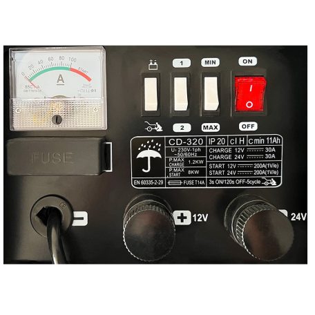 CD-320 akkumulátor töltő és indító