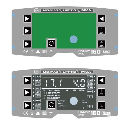 ALFAWELD HANDY MIG 160 LED Synergic inverteres hegesztőcsomag 5kg CO2 palackkal