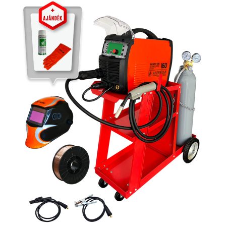 ALFAWELD HANDY MIG 160 LED Synergic inverteres hegesztőcsomag 5kg CO2 palackkal