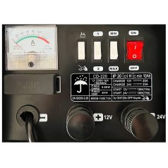 CD-220 akkumulátor töltő és indító