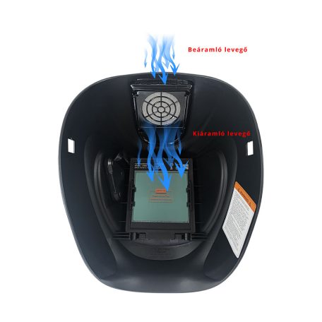 WH-JS-30-800H TRUE COLOR automata hegesztőpajzs LED világítással, ventilátorral és óriás látómezővel