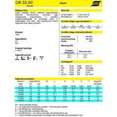 Elektróda bázikus ESAB OK 55.00 3,2/350mm 4,8kg